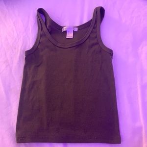 green simple crop top